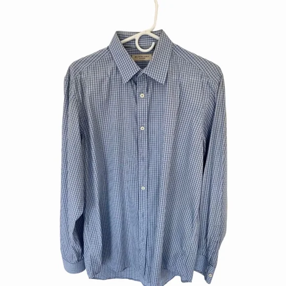 burberry dress shirt blue Check Blue Shirt - Burberry - Men